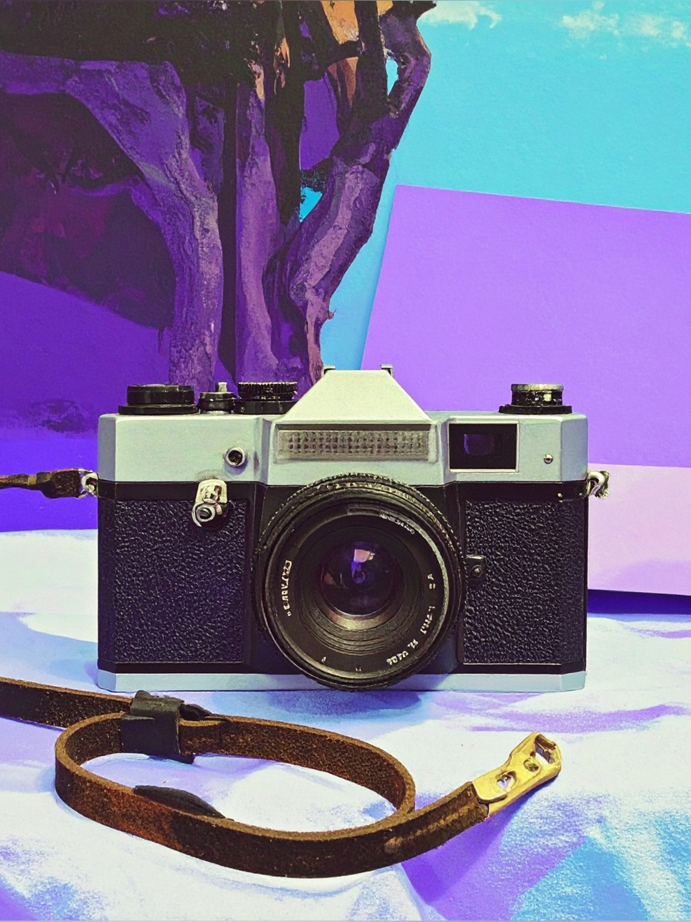 Classic Black & Silver Film Camera Wall Art Photograph